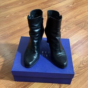 Stuart Weitzman Black Ankle Booties